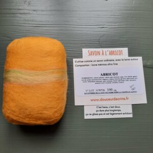 Savon feutré parfum abricot